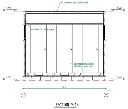 Bathroom 10FT - Lecan Portable Restrooms